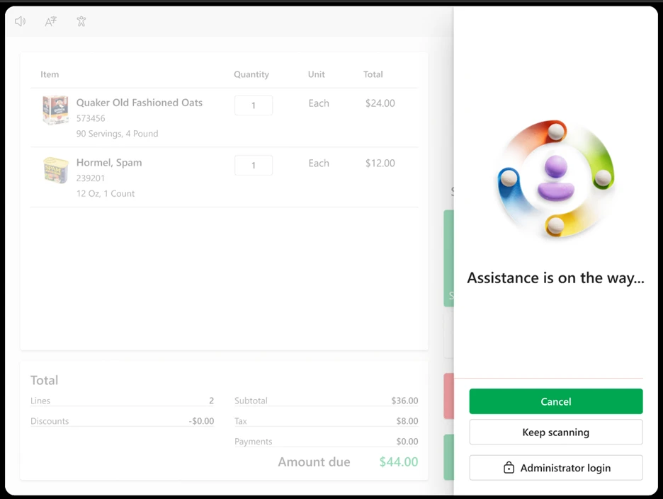 Article illustration: Dynamics 365 Store Commerce self-checkout preview